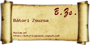 Bátori Zsuzsa névjegykártya